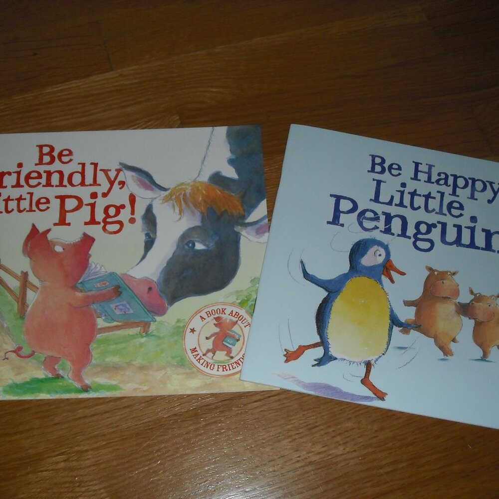 Be happy little penguin! + Be friendly little pig! by Tiziana Bendall-Brunello